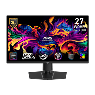 MSI MAG 273QP X24, 27'', WQHD, QD-OLED, 240 Hz, black - Monitor 9S6-3CE69H-001