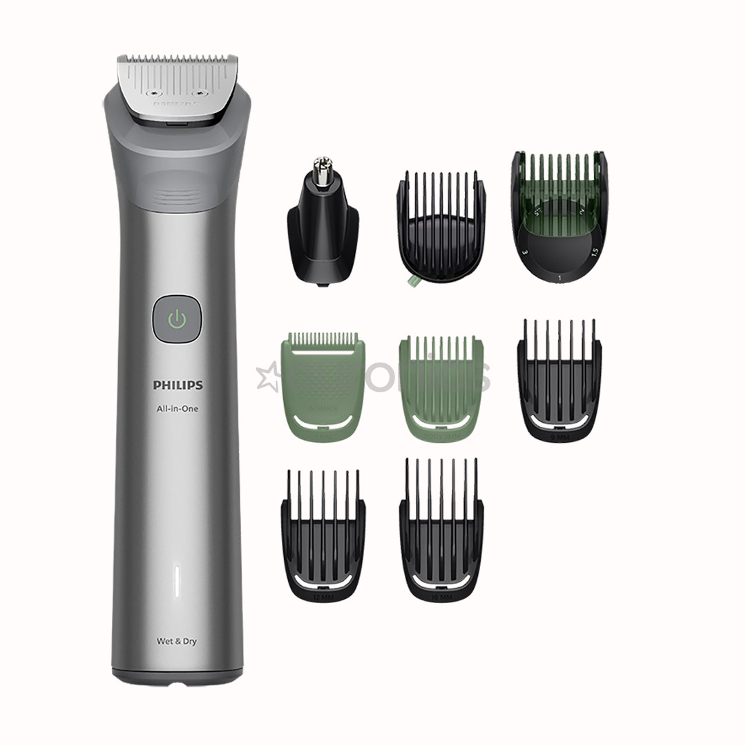 Philips All-in-One Trimmer 5000 Series, 10-in-1, pelēka - Trimmeru komplekts