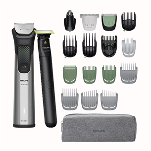 Philips All-in-One Trimmer 9000 Series, 20-in-1, melna/pelēka - Trimmeru komplekts MG9558/15