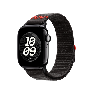 Apple Nike Sport Loop, 42 mm, melna - Siksniņa pulkstenim