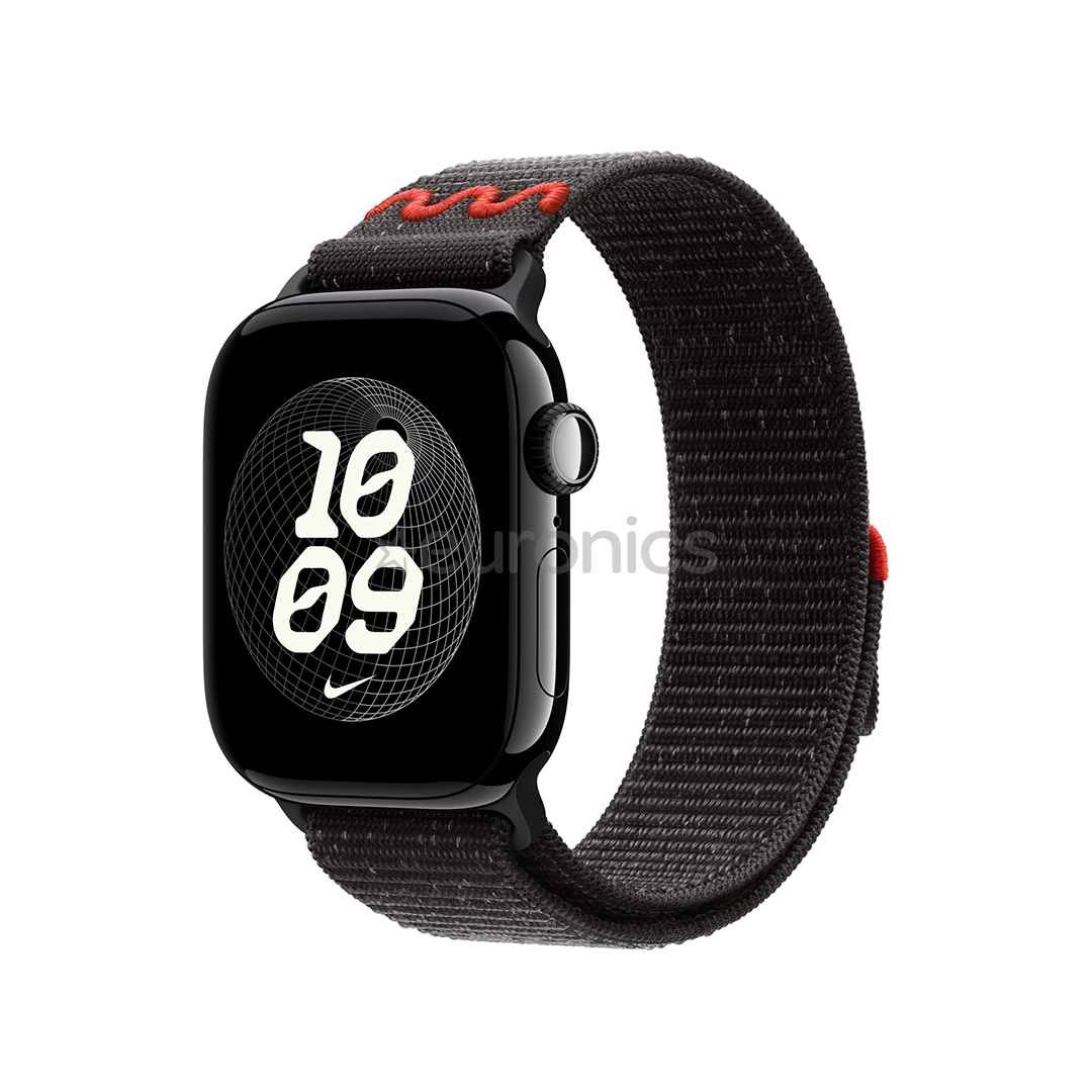 Apple Nike Sport Loop, 42 mm, melna - Siksniņa pulkstenim