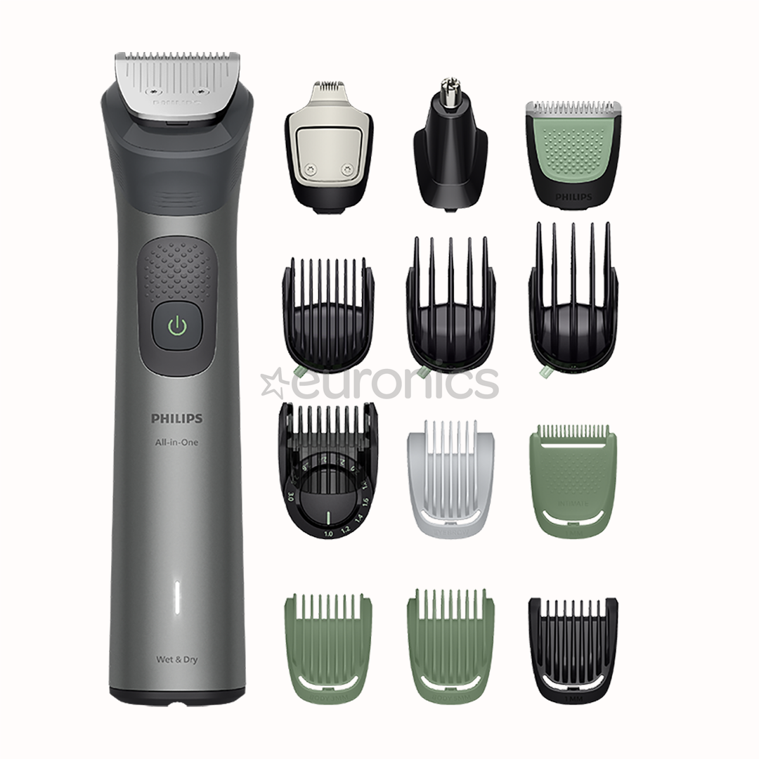 Philips All-in-One Trimmer 7000 Series, 15-in-1, tumši pelēka - Trimmeru komplekts