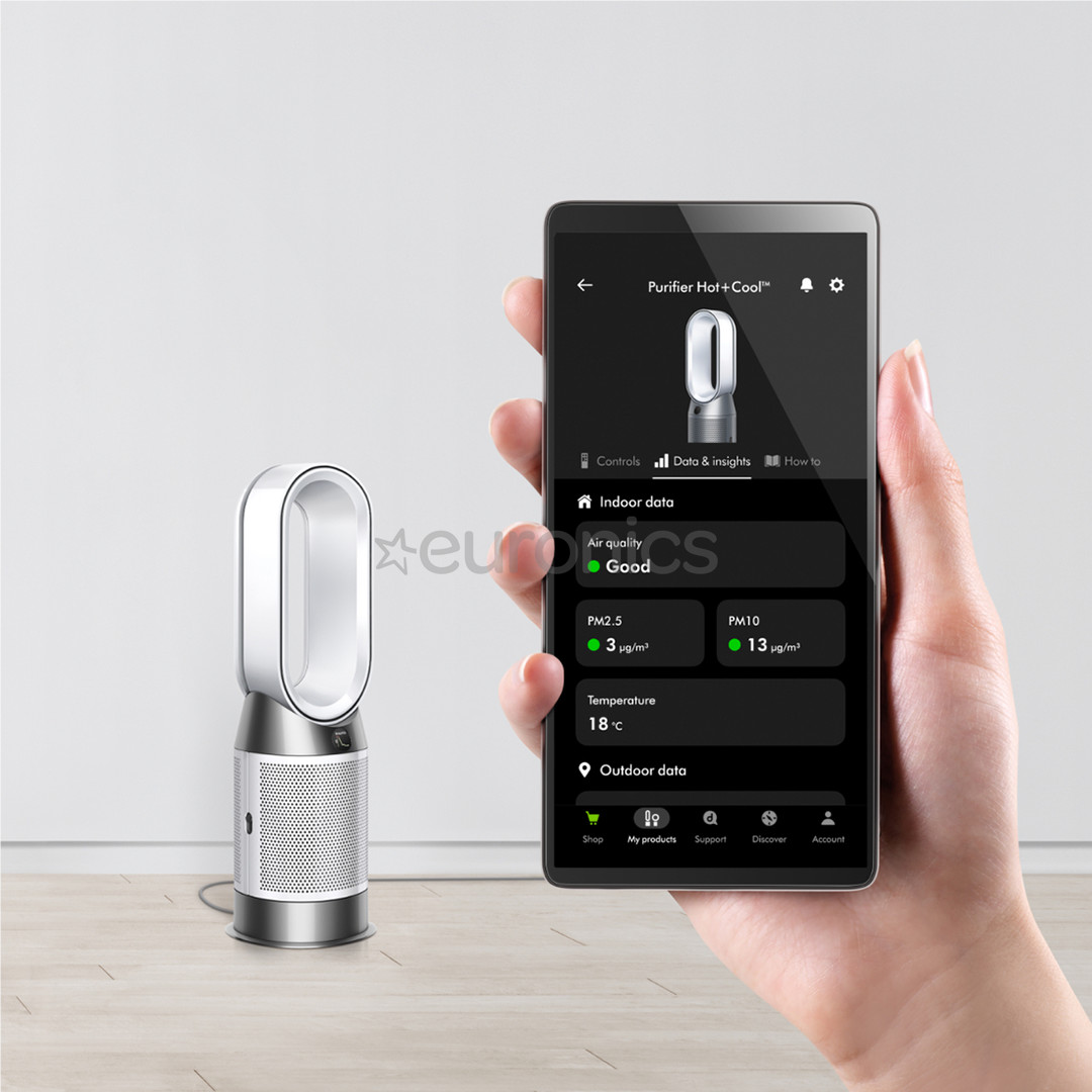 Dyson Purifier Hot+Cool HP1, balta/sudraba - Gaisa attīrītājs