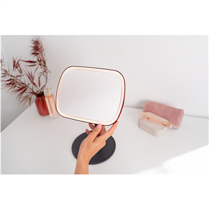 Beurer BS 47 Limited Edition, melna/sarkana - Kosmētiskais spogulis ar apgaismojumu