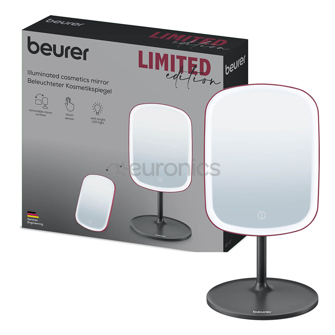 Beurer BS 47 Limited Edition, melna/sarkana - Kosmētiskais spogulis ar apgaismojumu