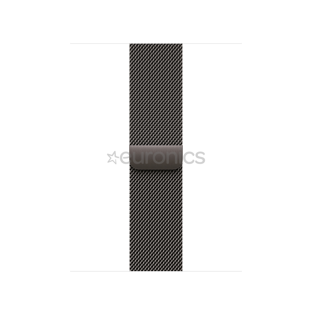 Apple Milanese Loop, 46 mm, M/L, melna - Siksniņa pulkstenim