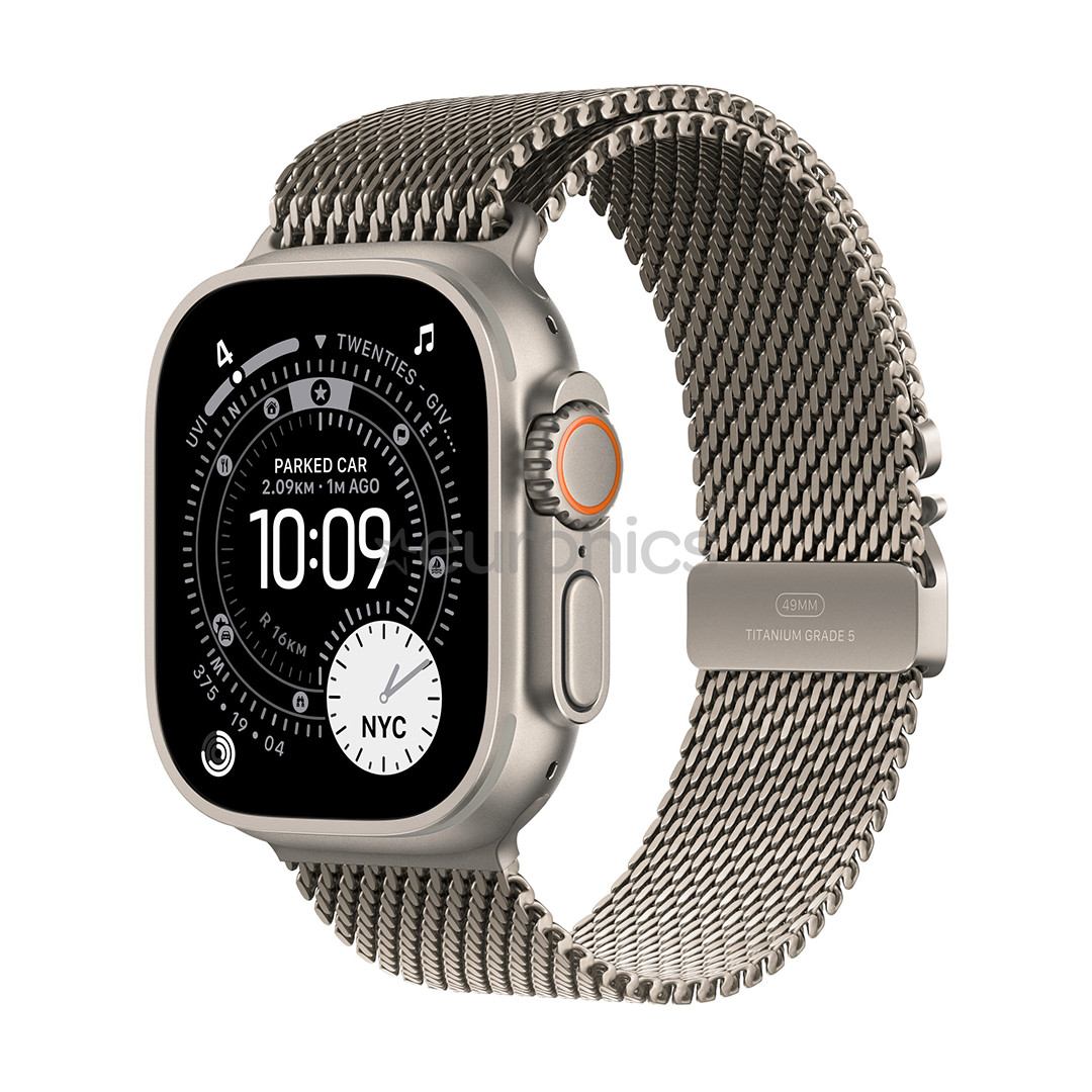 Apple Titanium Milanese Loop, 49 mm, L, nerūsējošā tērauda - Siksniņa pulkstenim
