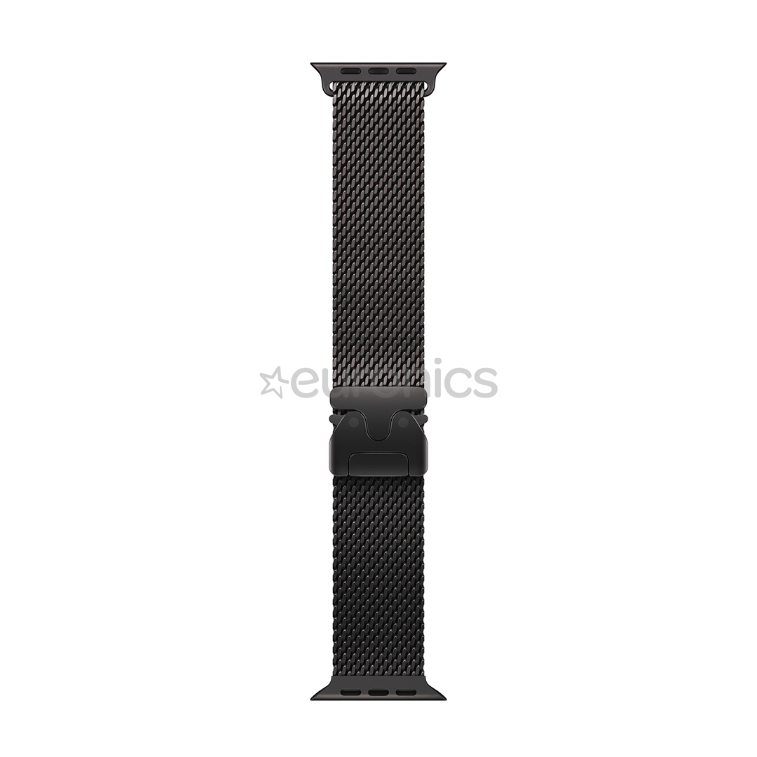 Apple Titanium Milanese Loop, 49 mm, S, melna - Siksniņa pulkstenim