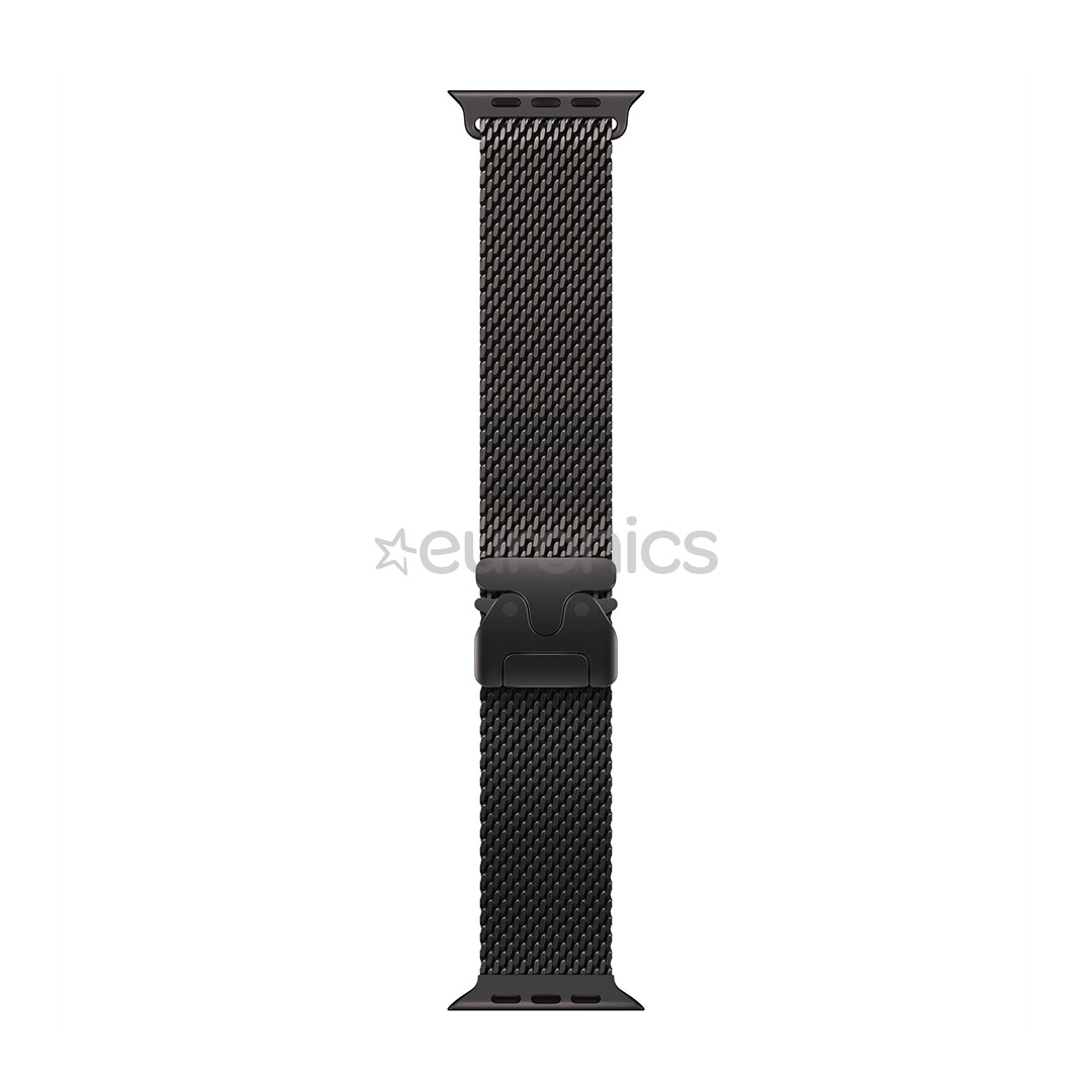 Apple Titanium Milanese Loop, 49 mm, L, black - Watch band