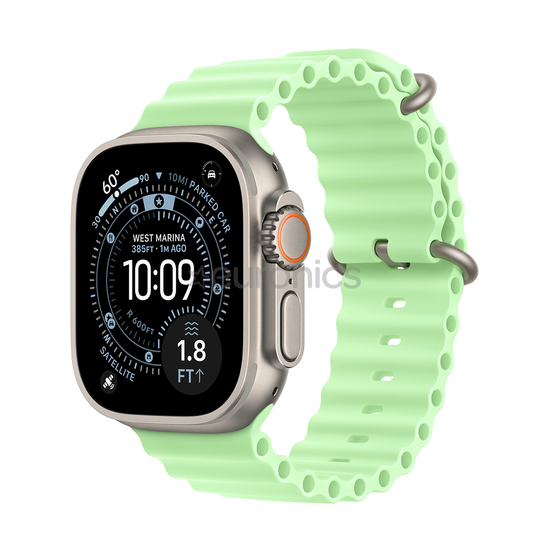 Apple Ocean Band Extension, 49 mm, nerūsējošā tērauda, zaļa - Pulksteņa siksniņas pagarinājums