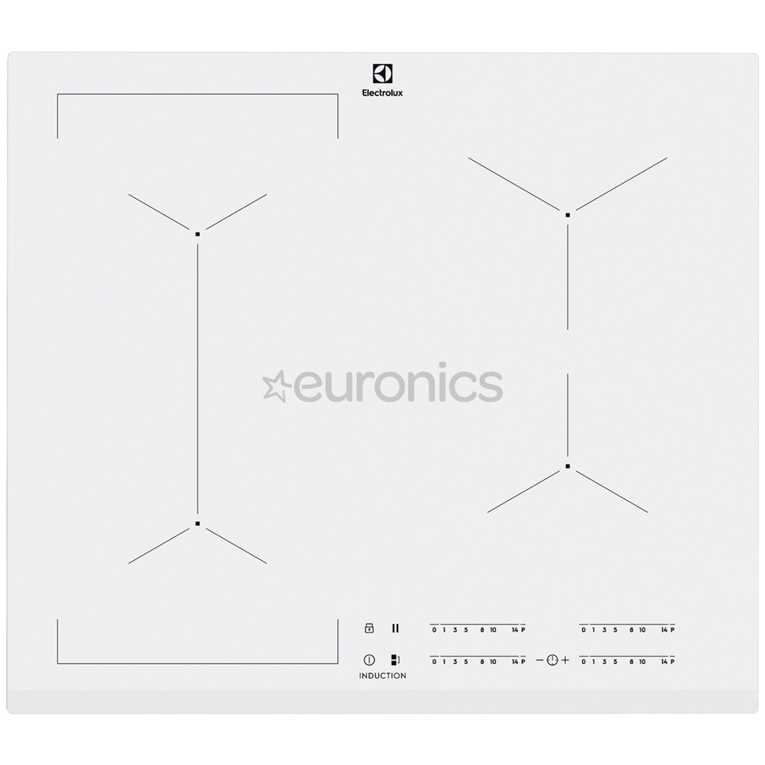 Electrolux, platums 59 cm, balta - Iebūvējama indukcijas plīts virsma