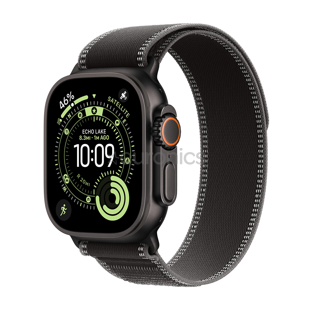 Apple Trail loop, 49 mm, M/L, melna titāna, melna - Siksniņa pulkstenim