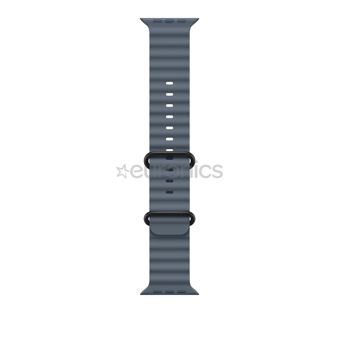 Apple Ocean Band, 49 mm, melna titāna, zila - Siksniņa pulkstenim