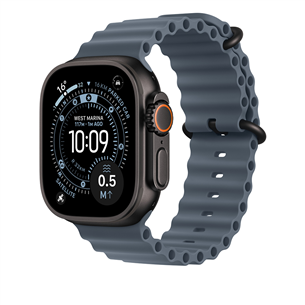 Apple Ocean Band, 49 mm, melna titāna, zila - Siksniņa pulkstenim