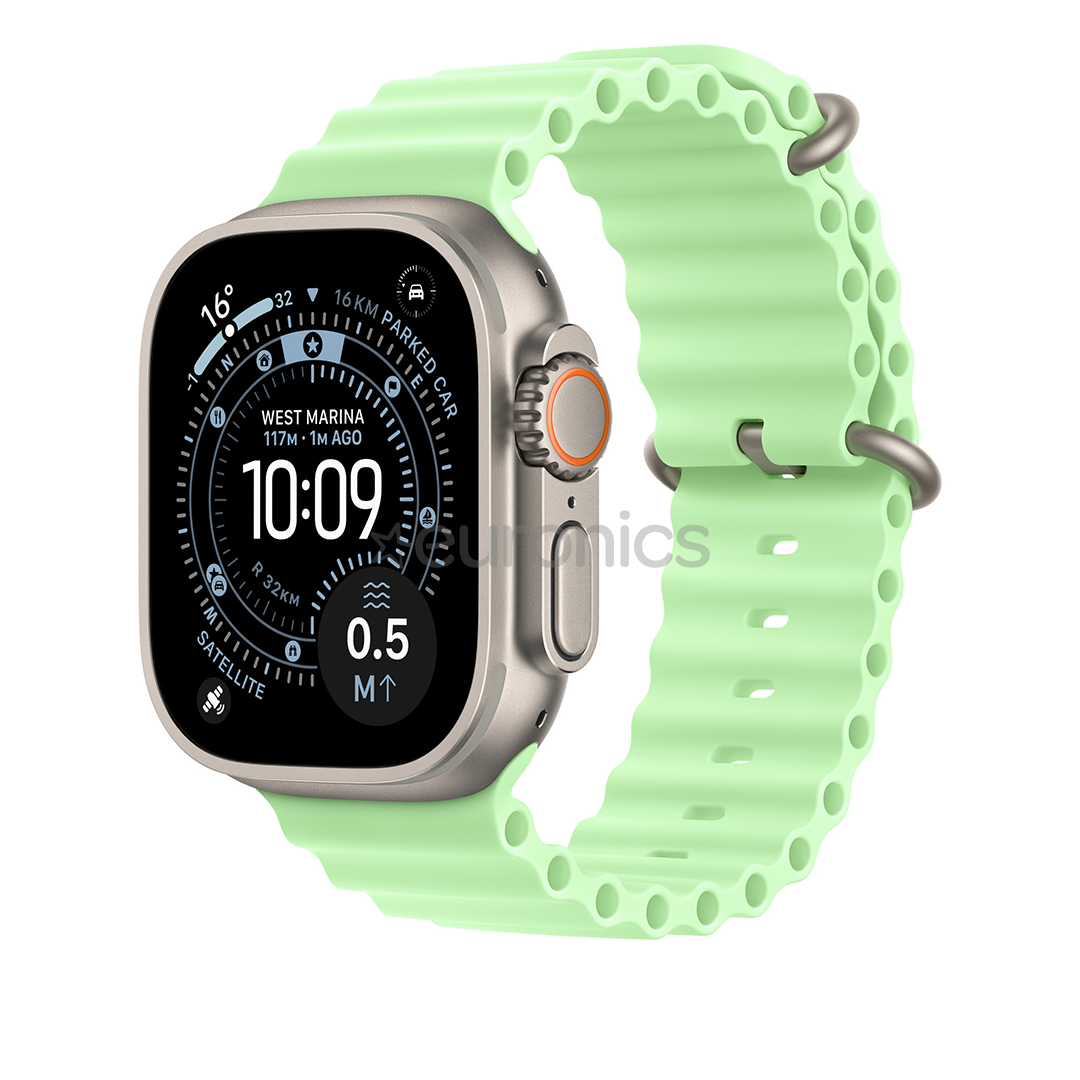 Apple Ocean Band, 49 mm, nerūsējošā tērauda, zaļa - Siksniņa pulkstenim