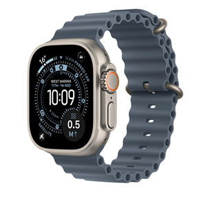 Apple Ocean Band, 49 mm, nerūsējošā tērauda, zila - Siksniņa pulkstenim