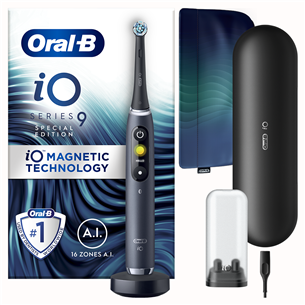 Braun Oral-B iO9 Black Special Edition, melna - Elektriskā zobu birste IO9BLACK.SPEC