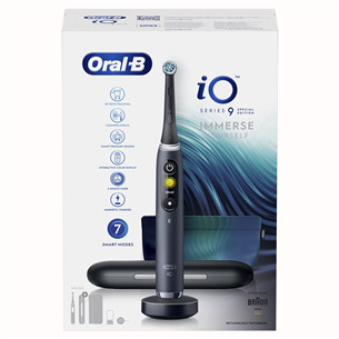Braun Oral-B iO9 Black Special Edition, melna - Elektriskā zobu birste