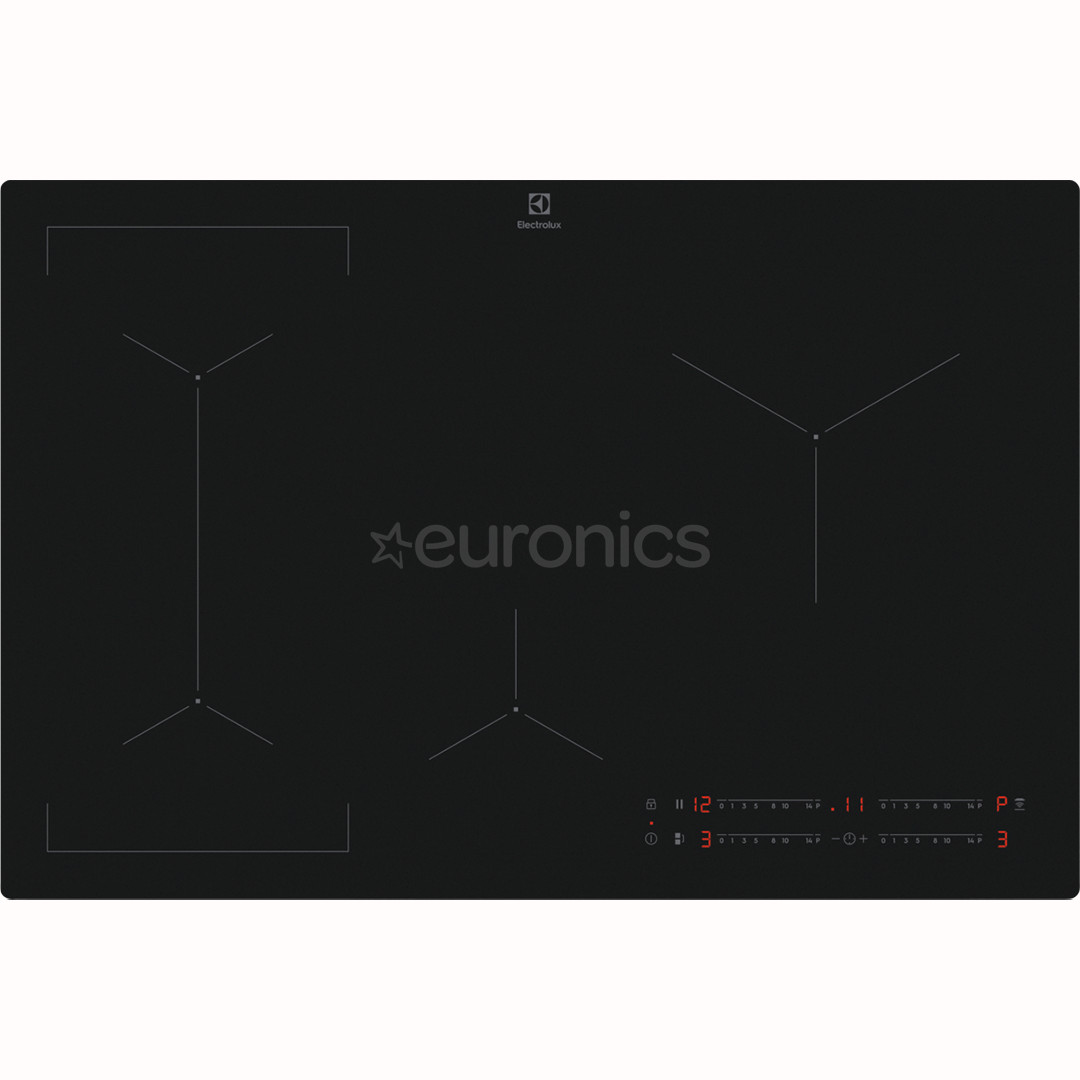 Electrolux 600 SaphirMatt SE® Bridge Hob2Hood, ширина 80 см, черный - Интегрируемая индукционная варочная панель