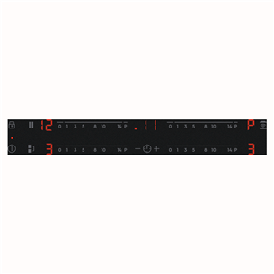 Electrolux 600 SaphirMatt SE® Bridge Hob2Hood, platums 80 cm, melna - Iebūvējama indukcijas plīts virsma