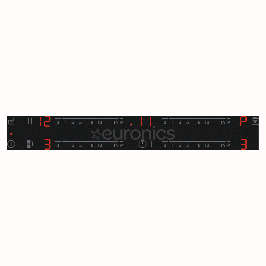 Electrolux 600 SaphirMatt SE® Bridge Hob2Hood, platums 80 cm, melna - Iebūvējama indukcijas plīts virsma