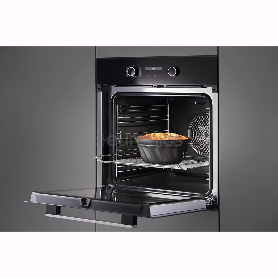 Miele, 76 л, пиролитическая очистка, черный - Интегрируемый духовой шкаф