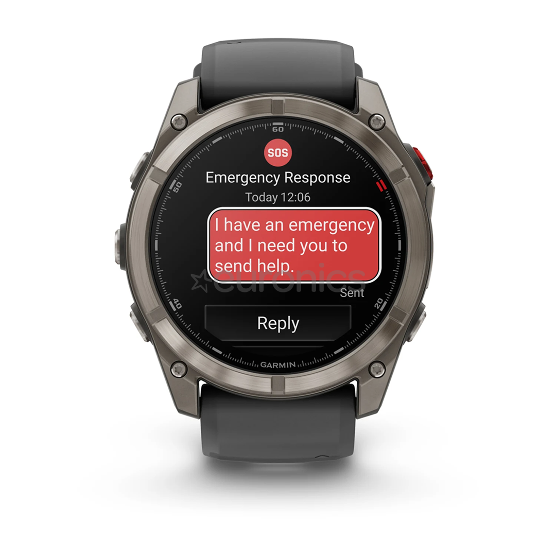 Garmin Fenix 8 Pro, 51 мм, титан, серый / черный - Спортивные часы