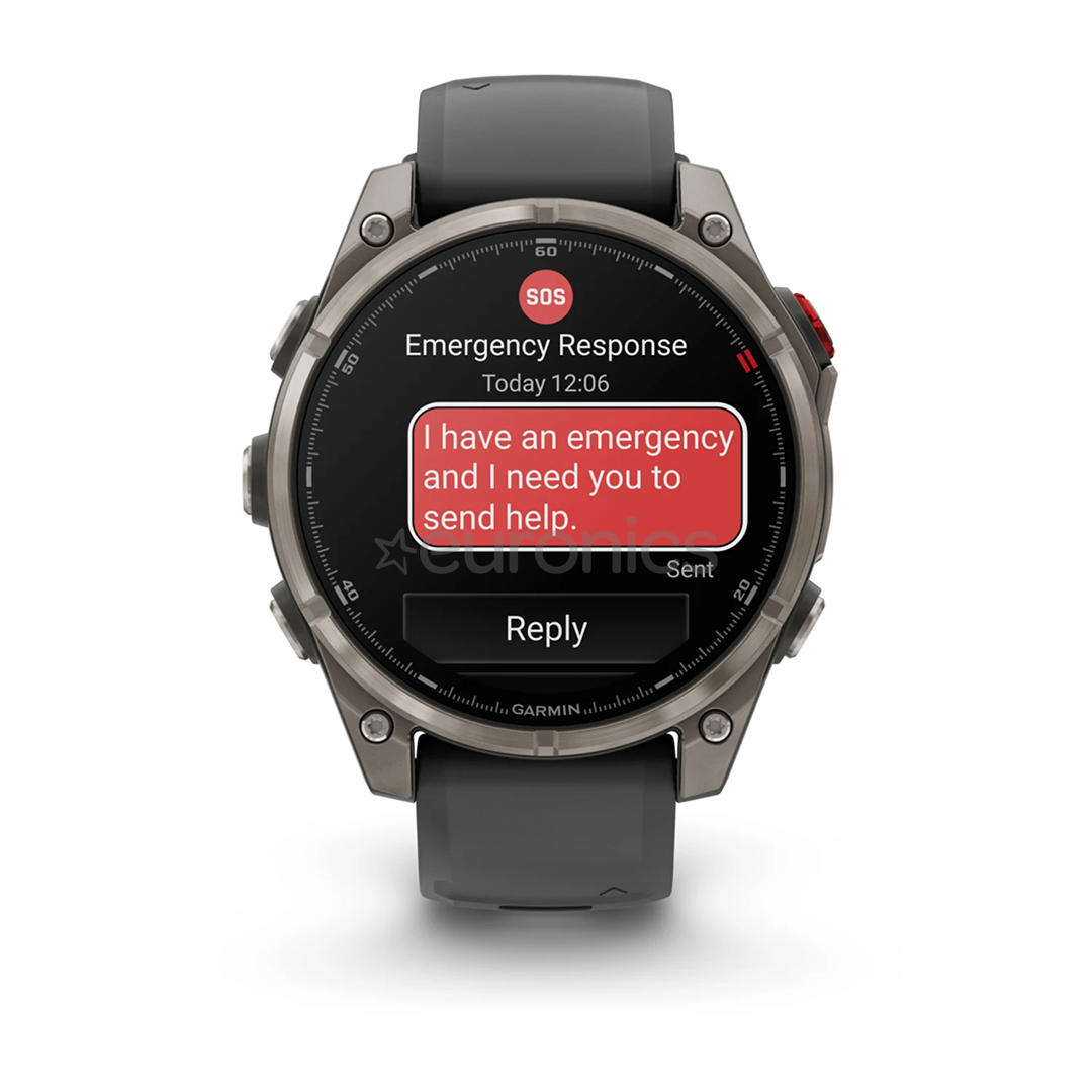 Garmin Fenix 8 Pro, 47 мм, титан, серый / черный - Спортивные часы