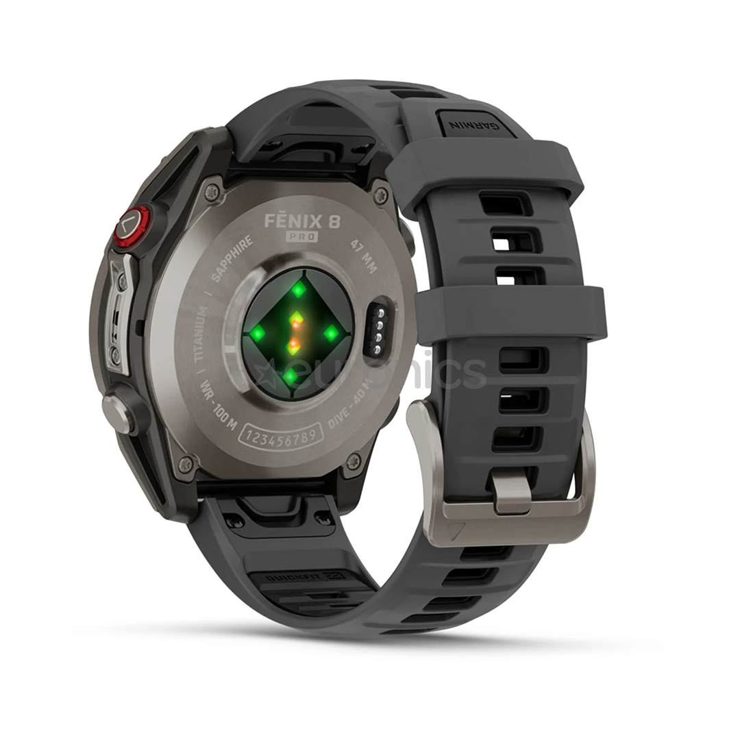 Garmin Fenix 8 Pro, 47 мм, титан, серый / черный - Спортивные часы