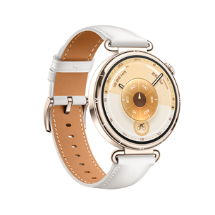 Huawei Watch GT6, 41 mm, ādas siksniņa, zelta / balta - Viedpulkstenis