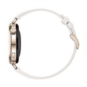 Huawei Watch GT6, 41 mm, ādas siksniņa, zelta / balta - Viedpulkstenis
