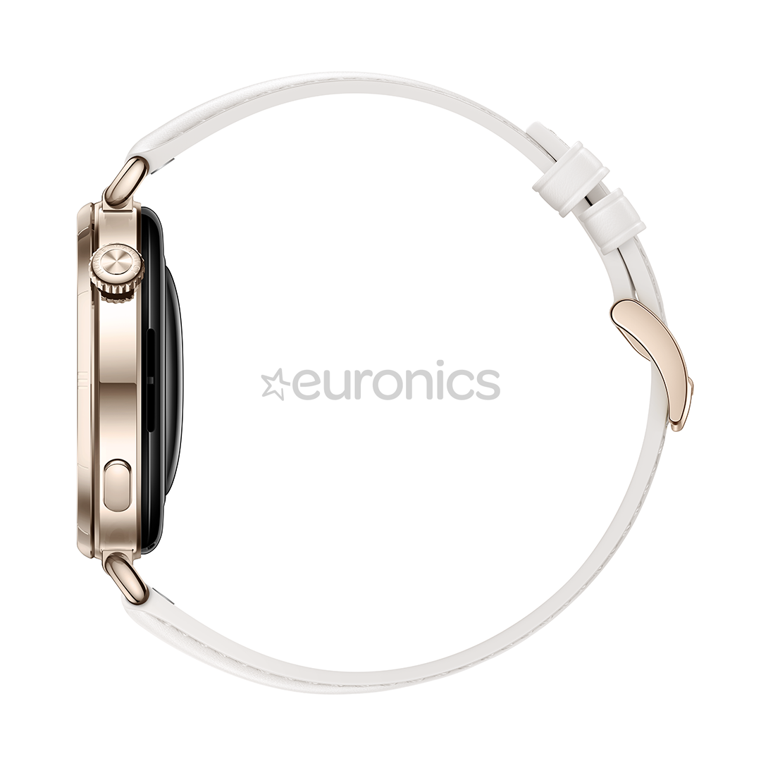 Huawei Watch GT6, 41 mm, ādas siksniņa, zelta / balta - Viedpulkstenis