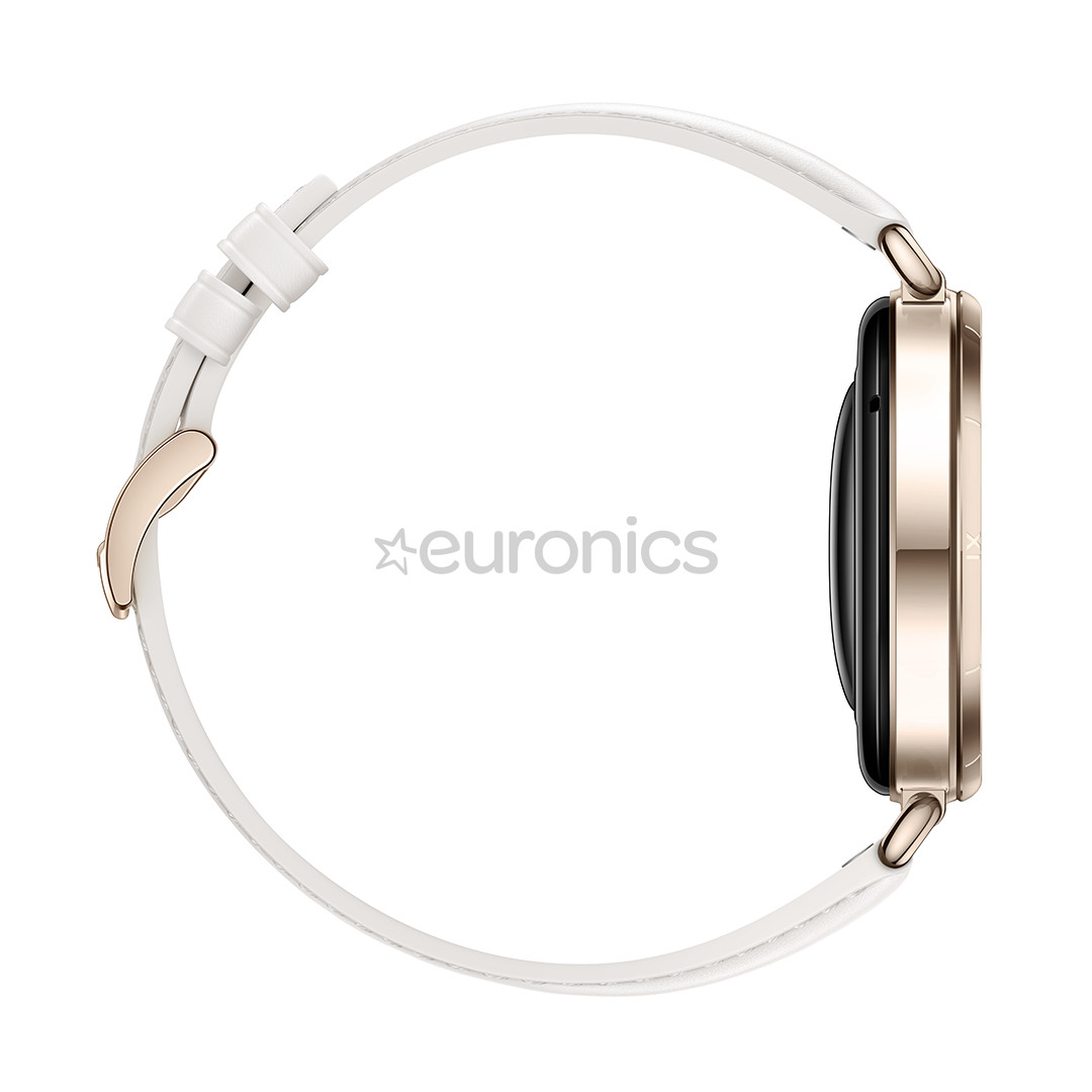 Huawei Watch GT6, 41 mm, ādas siksniņa, zelta / balta - Viedpulkstenis