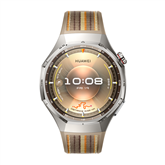 Huawei Watch GT6 Pro, 46 mm, titāna, pīta siksniņa, tērauda / brūna - Viedpulkstenis