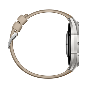 Huawei Watch GT6 Pro, 46 mm, titāna, pīta siksniņa, tērauda / brūna - Viedpulkstenis