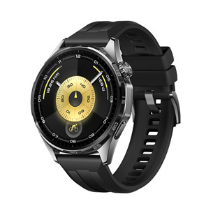 Huawei Watch GT6, 46 mm, melna / melna - Viedpulkstenis