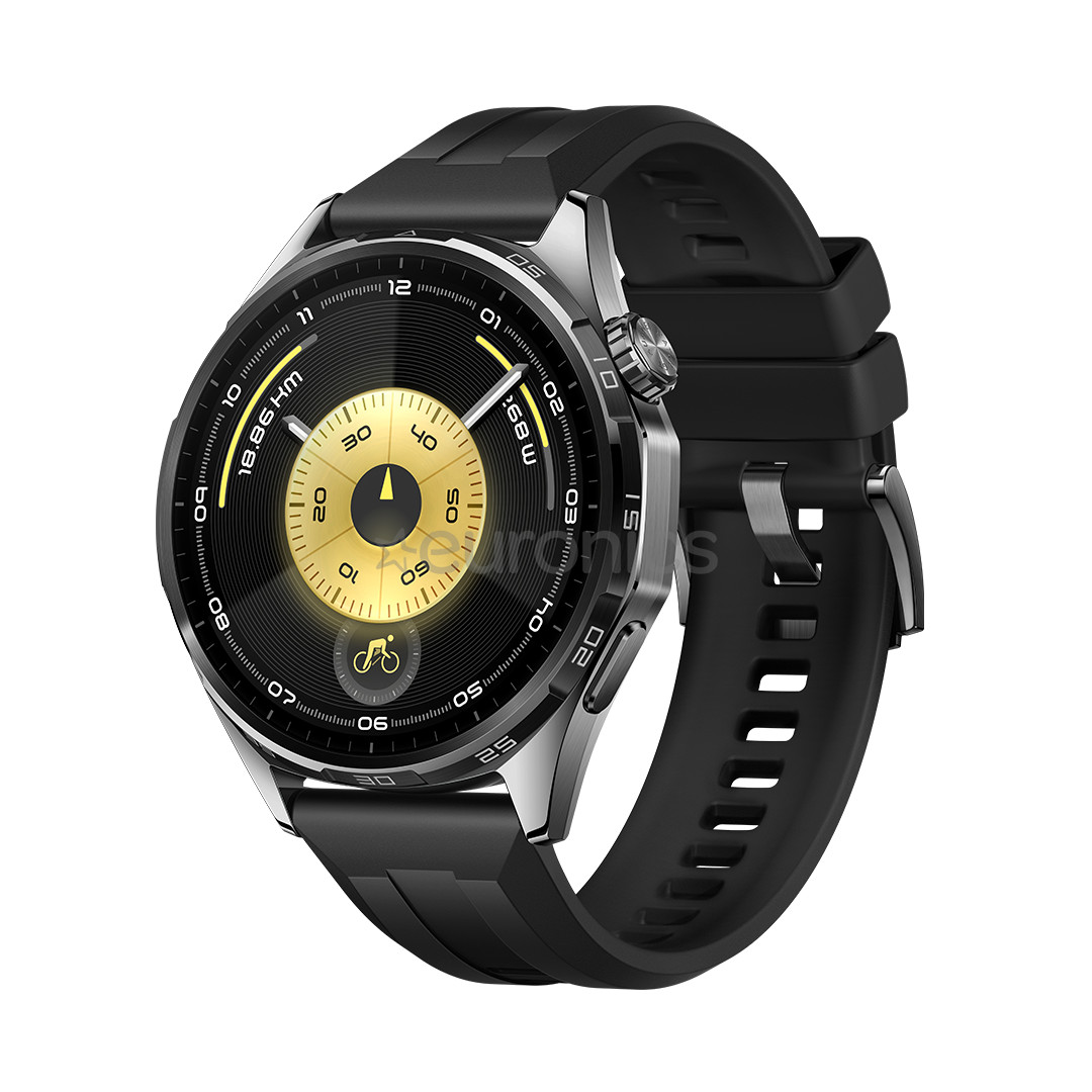 Huawei Watch GT6, 46 mm, melna / melna - Viedpulkstenis