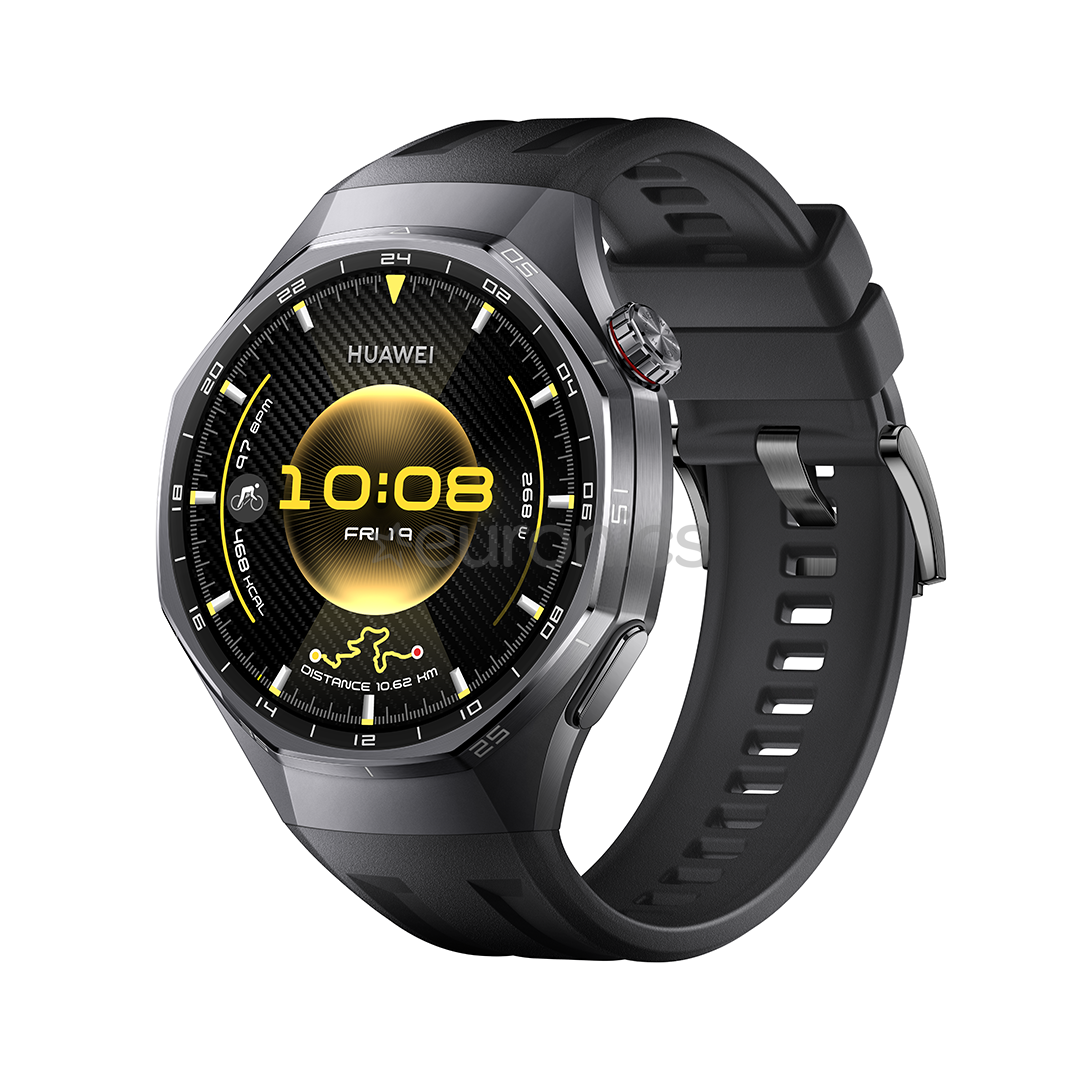 Huawei Watch GT6 Pro, 46 mm, titāna, melna / melna - Viedpulkstenis