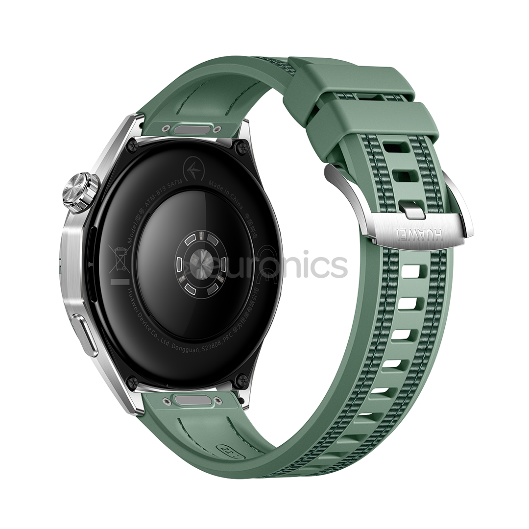 Huawei Watch GT6, 46 mm, pīta siksniņa, tērauda / zaļa - Viedpulkstenis