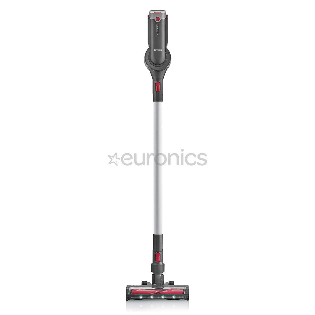 Severin, 2-in-1, pelēka/sarkana - Bezvadu putekļu sūcējs