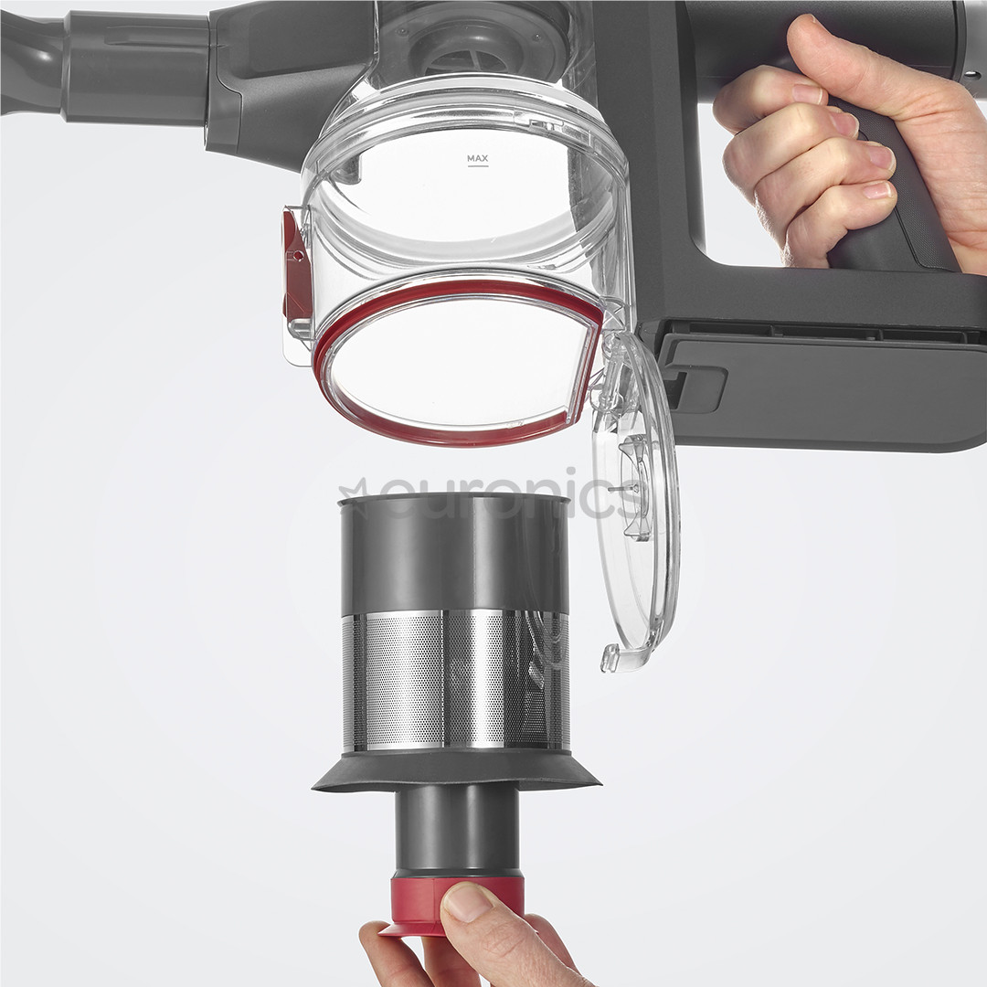 Severin, 2-in-1, pelēka/sarkana - Bezvadu putekļu sūcējs