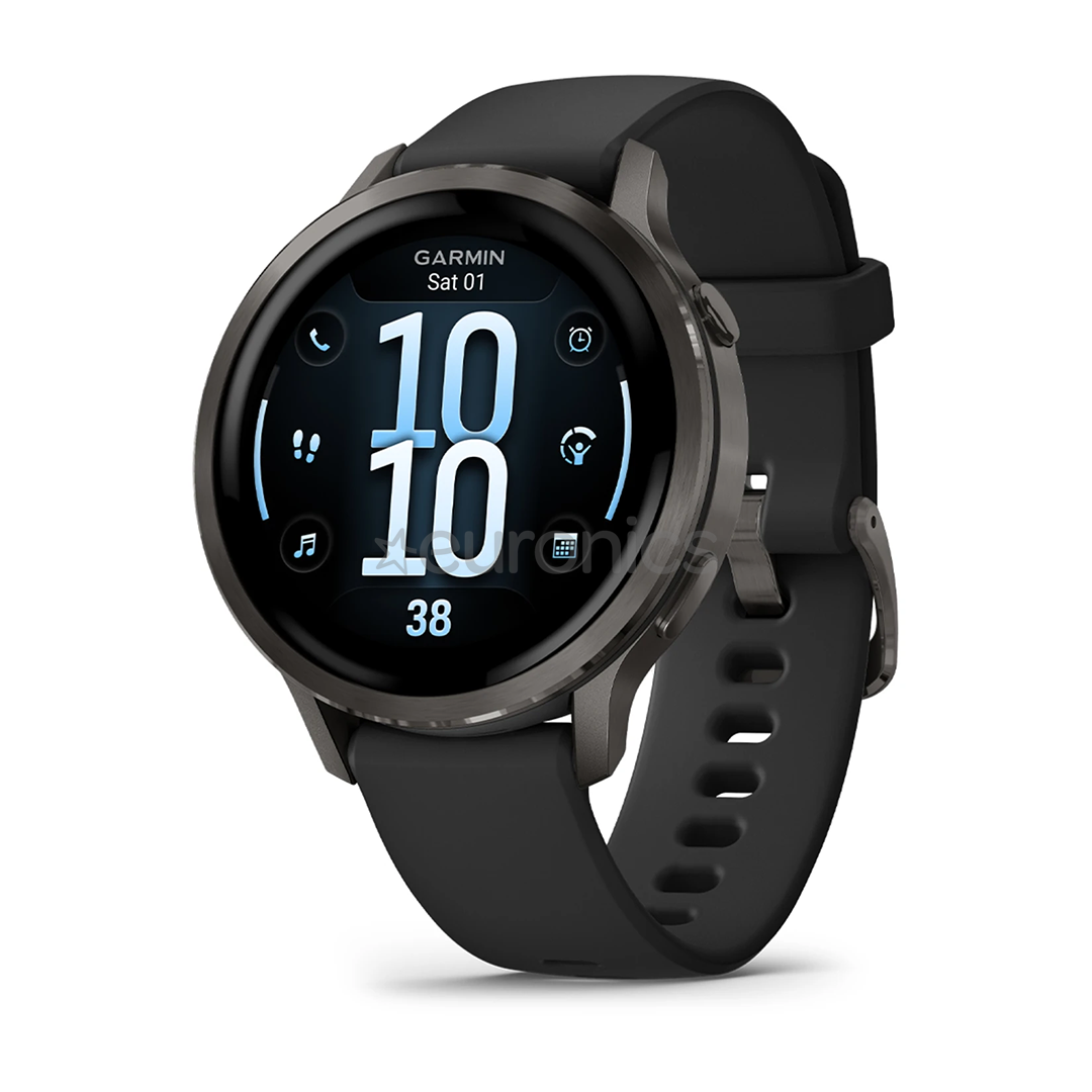 Garmin Venu 4, 41 mm, melna / melna - Viedpulkstenis