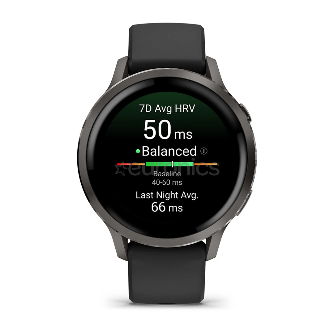 Garmin Venu 4, 41 mm, melna / melna - Viedpulkstenis