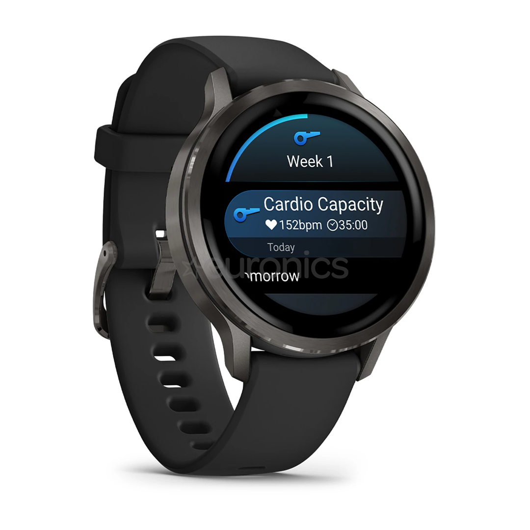 Garmin Venu 4, 41 mm, melna / melna - Viedpulkstenis
