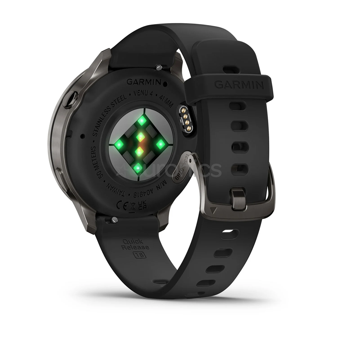 Garmin Venu 4, 41 mm, melna / melna - Viedpulkstenis
