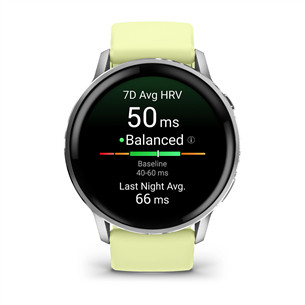 Garmin Venu 4, 45 mm, silver / citron - Sports watch