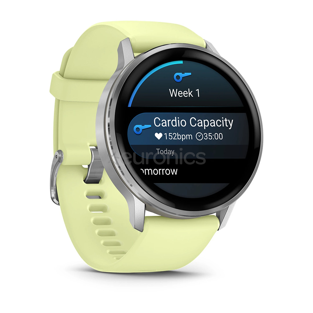 Garmin Venu 4, 45 mm, silver / citron - Sports watch