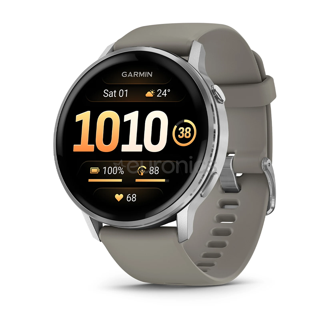 Garmin Venu 4, 45 mm, sudraba / pelēka - Viedpulkstenis