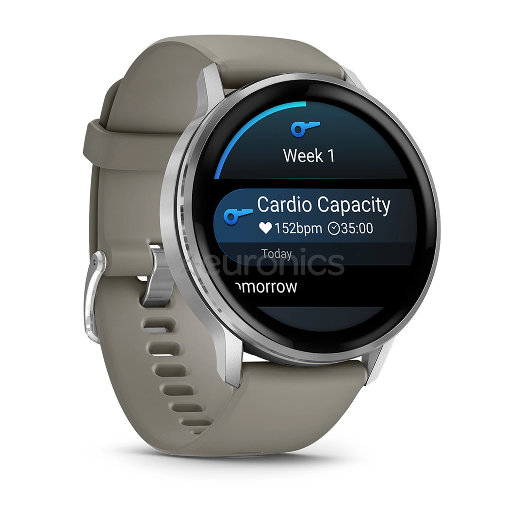 Garmin Venu 4, 45 mm, sudraba / pelēka - Viedpulkstenis