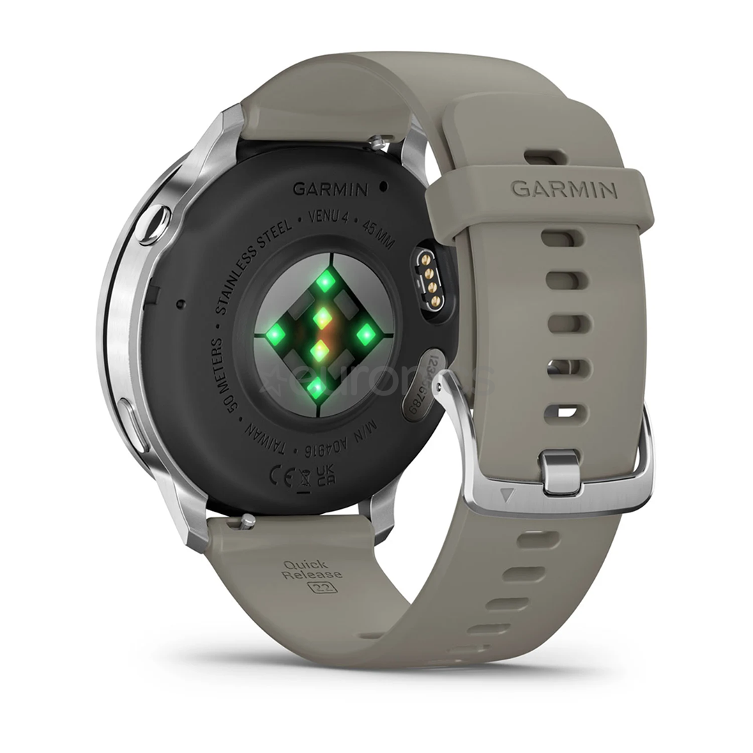 Garmin Venu 4, 45 mm, sudraba / pelēka - Viedpulkstenis